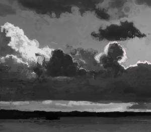 Digital Landscape in Black and White #1