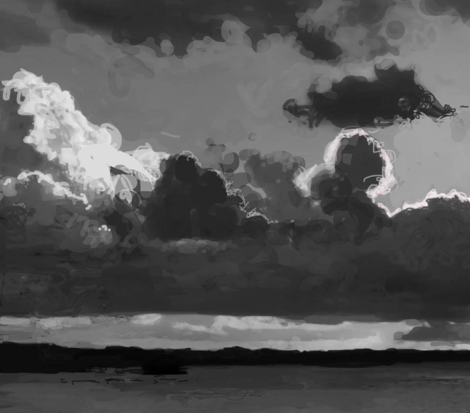 Digital Landscape in Black and White #1